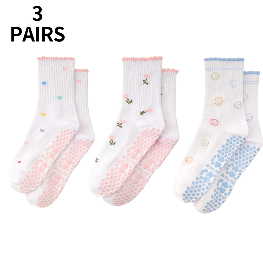 Medias Para Pilates Y Yoga - 1/2/3/4 Pares de Meias de Pilates