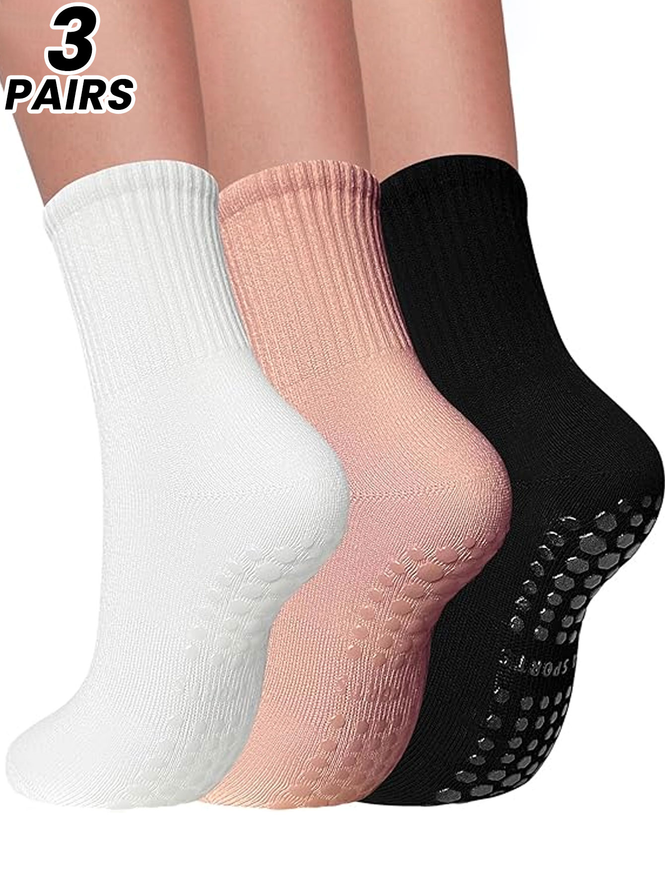 Medias Para Pilates Y Yoga - 3 pares de meias de yoga
