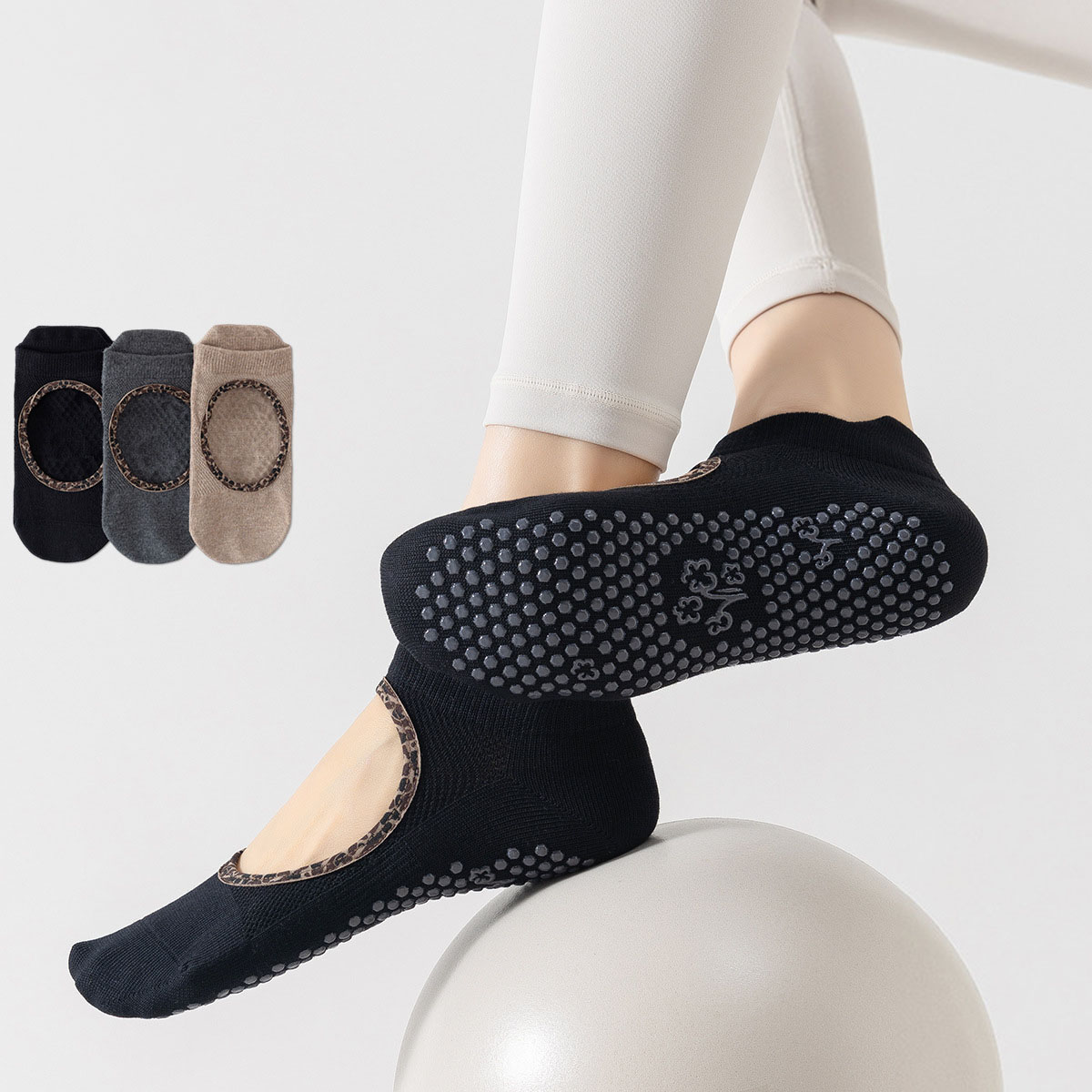Meias de Yoga Femininas com Si - Medias Para Pilates Y Yoga avaliação e preço